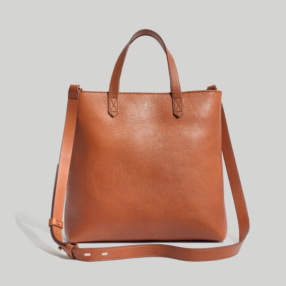 Madewell Tan Leather Tote Bag